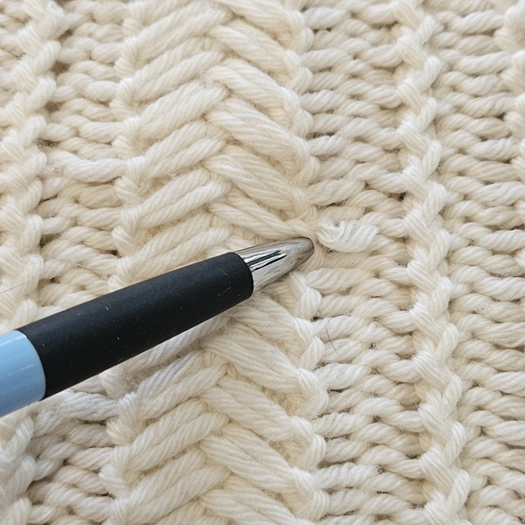 3.1 Phillip Lim Sweater Women Sz M Ivory 100% Wool Chunky Fisherman Knit - Picture 9 of 11